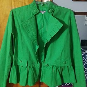 Sexy green peplum blazer